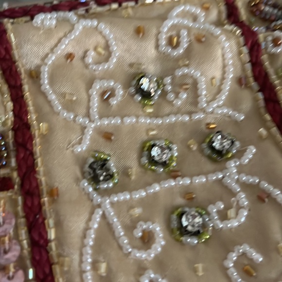 Vintage Sequin Beaded Handbag/Clutch Silver - Picture 4 of 4